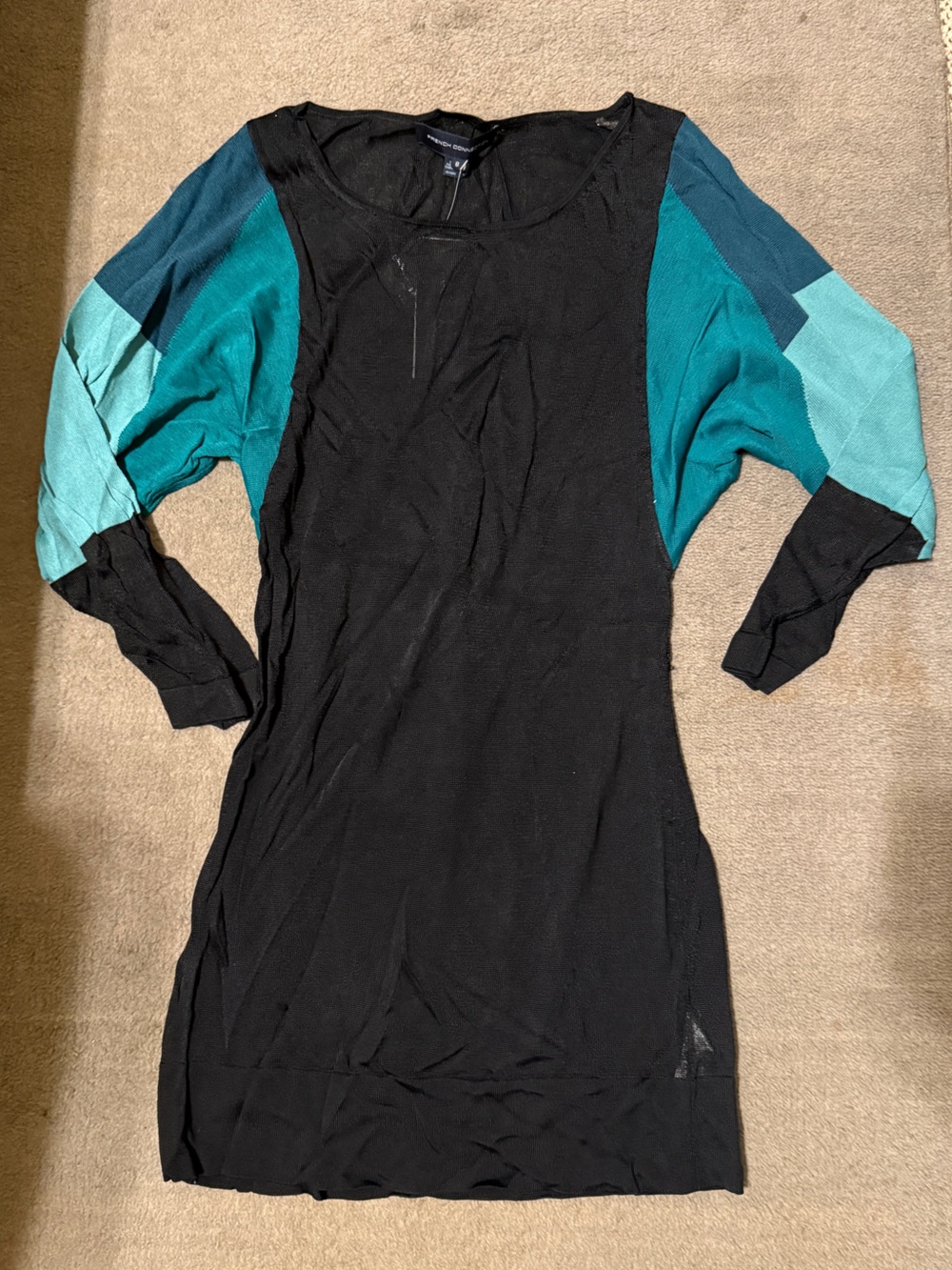 French Connection Colorblock Batwing Sweater Dress NWT Size 8